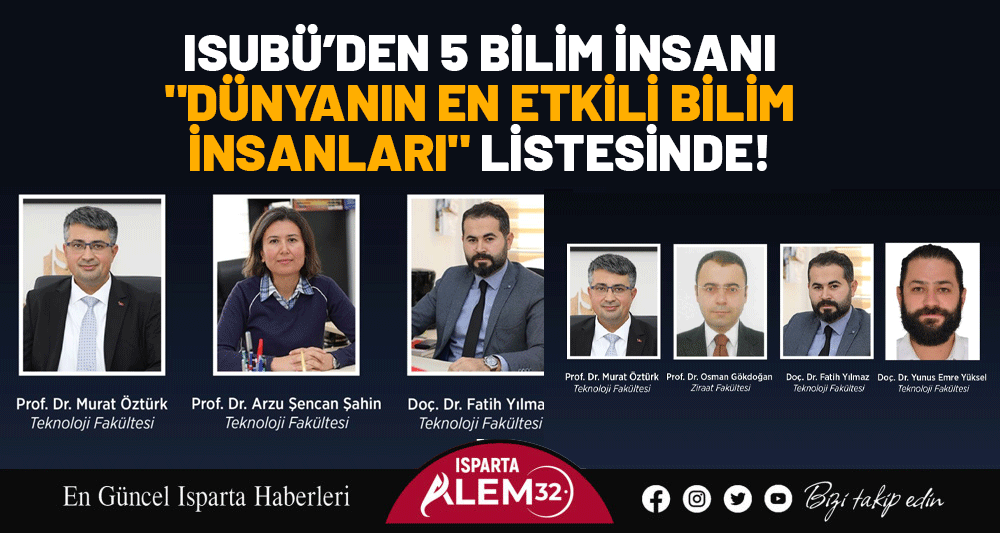 ISUBÜ’DEN 5 BİLİM İNSANI 