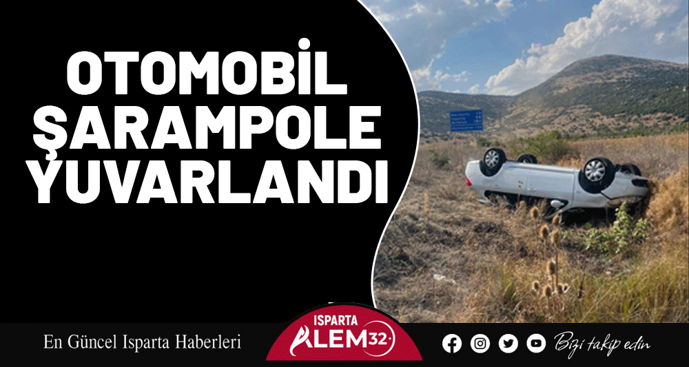 Otomobil Şarampole Yuvarlandı