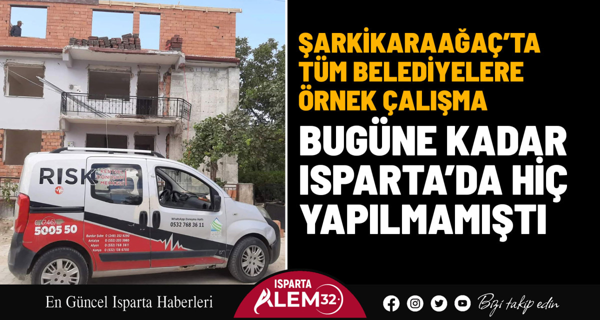 ŞARKİKARAAĞAÇ’TA TÜM BELEDİYELERE ÖRNEK ÇALIŞMA