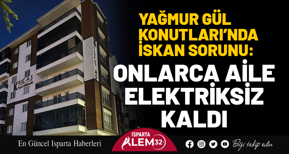 Isparta’nın Vatan Mahallesinde bulunan Yağmur Gül Konutları’nda yaşayan onlarca vatandaş,