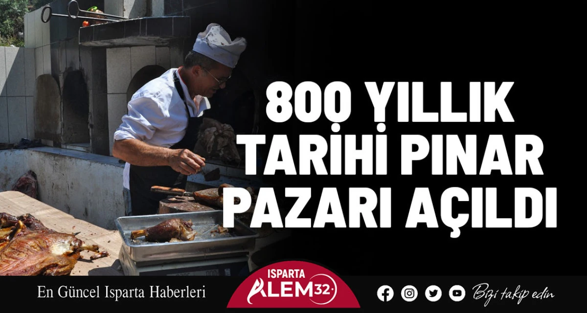 Isparta’nın Eğirdir İlçesinde 800 yıllık tarihi bulunan Pınar Pazarı bugün