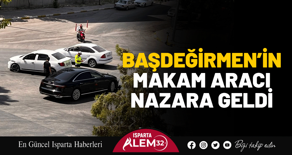 Isparta Belediye Başkanı Şükrü Başdeğirmen’in makam aracı olan Audi A8,