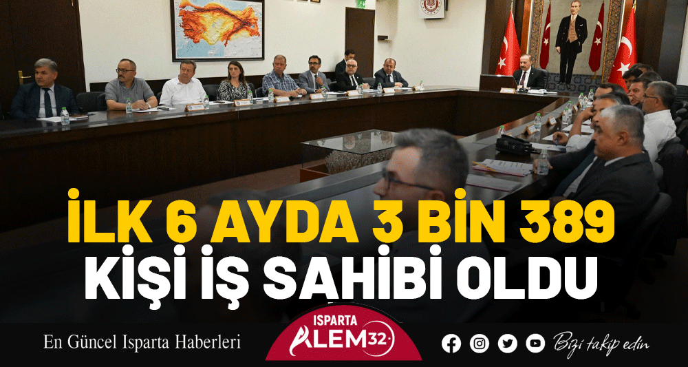 Isparta Valisi Abdullah Erin, İŞ-KUR verilerine göre kentte 2025 yılının