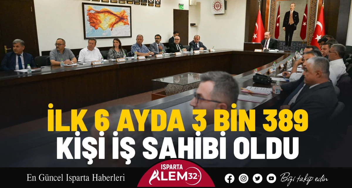 Isparta Valisi Abdullah Erin, İŞ-KUR verilerine göre kentte 2025 yılının