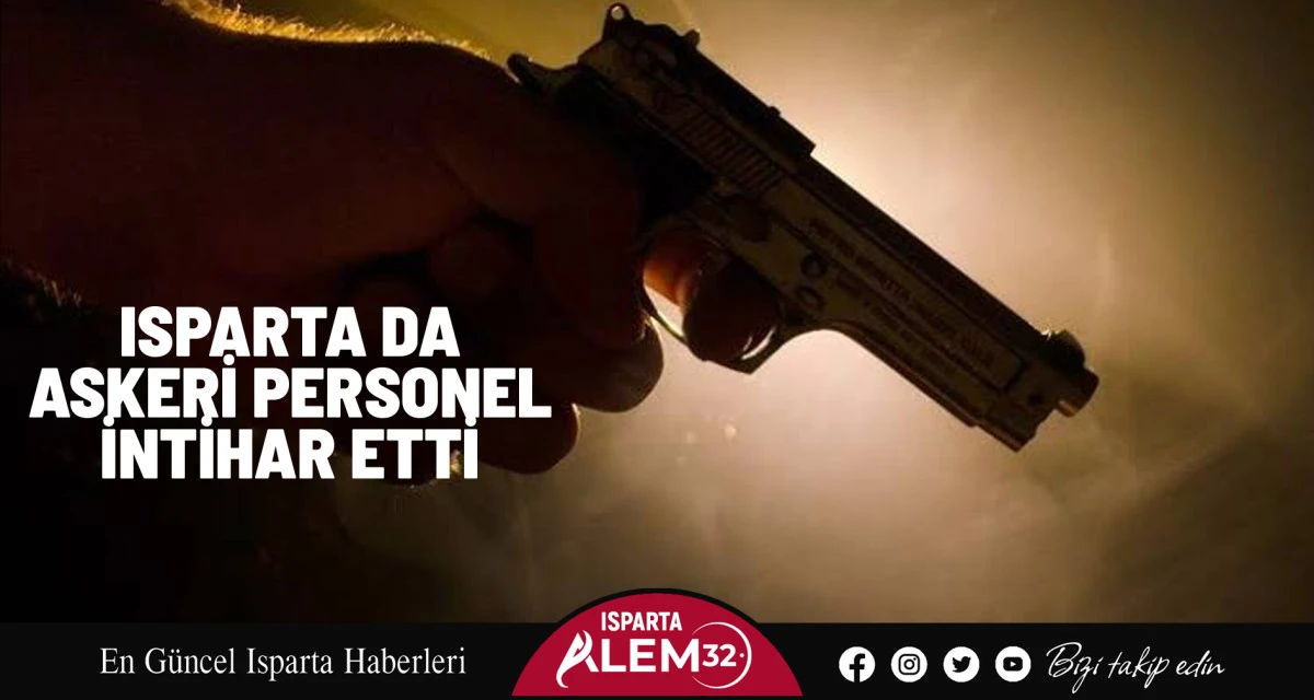 Isparta’nın Keçiborlu ilçesinde görev yapan bir askeri personel, beylik tabancasıyla