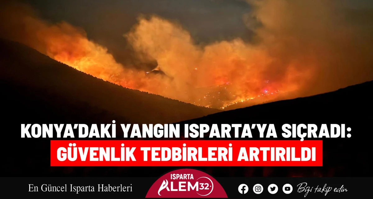 Konya’nın Doğanhisar ilçesinde sabah saatlerinde başlayan orman yangını, kuvvetli rüzgarın