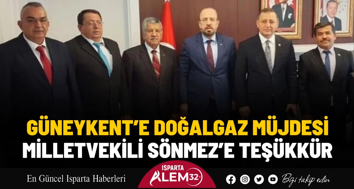 Güneykent Belediye Başkanı Hakan Türen, kasaba halkına doğalgaz müjdesini verdi.