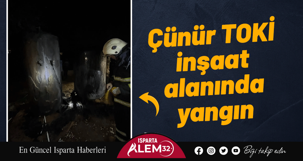 Isparta’nın Çünür Mahallesi’nde yapımı süren TOKİ konutlarının ikinci etap inşaat