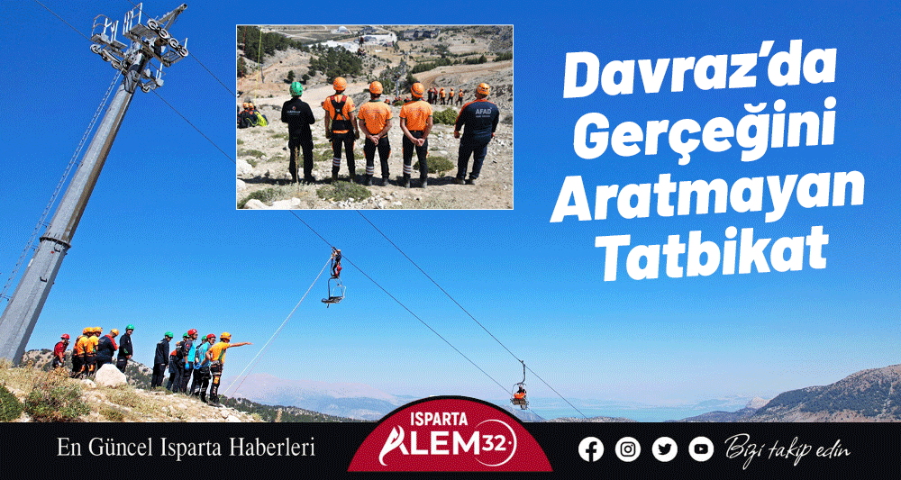 İçişleri Bakanlığı AFAD Başkanlığı koordinesinde, Isparta İl AFAD Müdürlüğü öncülüğünde,