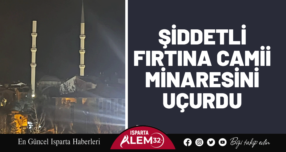Isparta’da etkili olan şiddetli fırtına hayatı olumsuz etkiledi. Ayazmana Halıkent