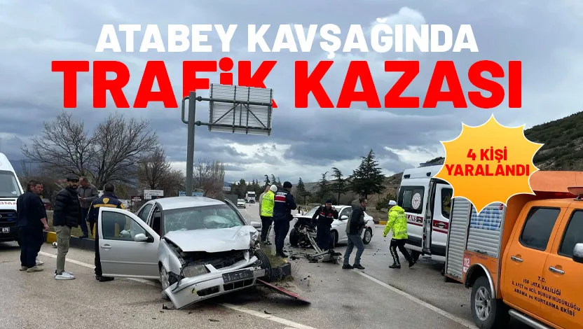 Isparta-Eğirdir karayolunda meydana gelen trafik kazasında 4 kişi yaralandı.