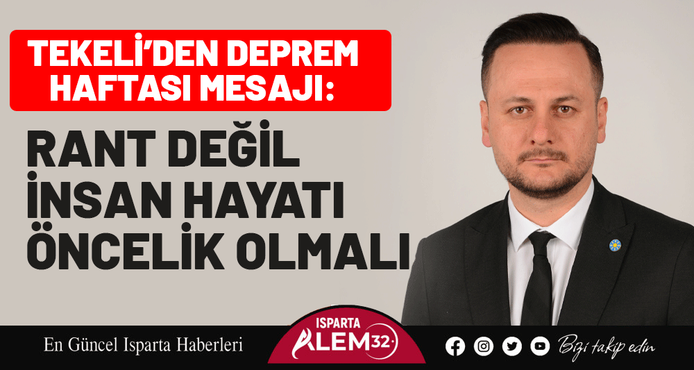 1–7 Mart Deprem Haftası dolayısıyla açıklama yapan İYİ Parti Isparta