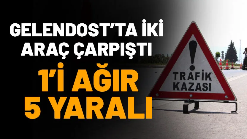 Isparta’nın Gelendost ilçesinde iki aracın çarpışması sonucu meydana gelen trafik