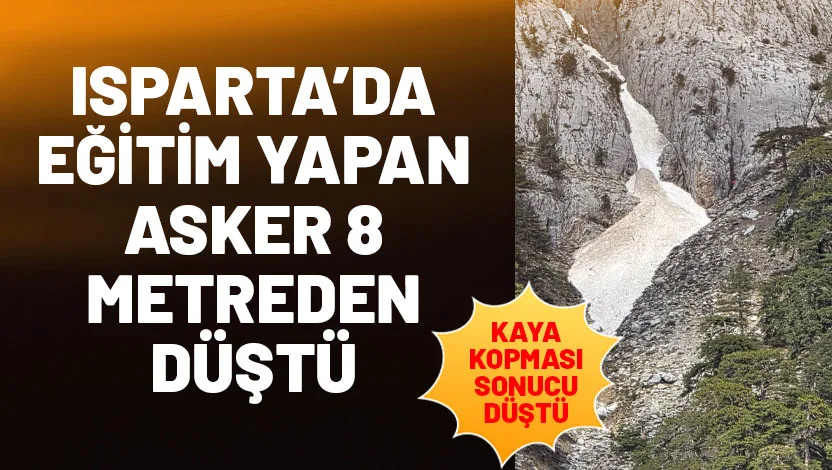 Isparta’nın Aksu ilçesine bağlı Kuzukulağı tırmanış bölgesinde eğitim yapan askerlerden