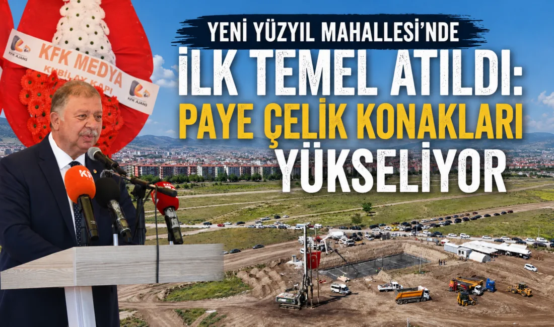 Isparta’nın 45’inci mahallesi olan Yeni Yüzyıl’da ilk inşaatın temeli düzenlenen