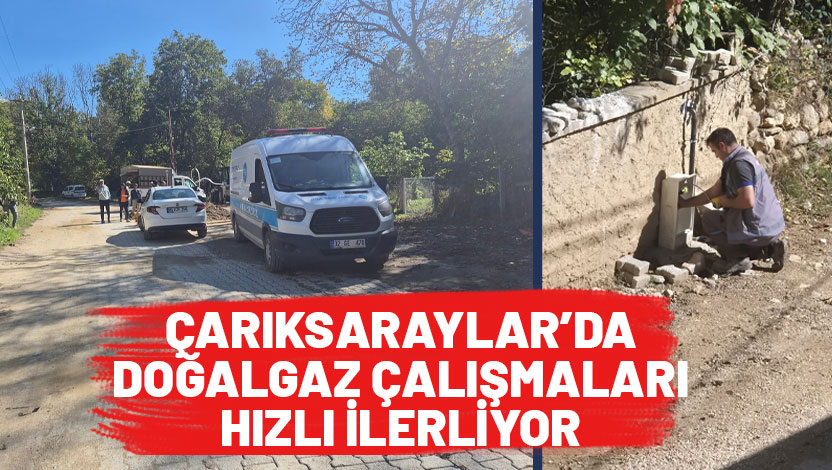 Isparta’nın Şarkikaraağaç ilçesine bağlı Çarıksaraylar beldesinde doğal gaz projesinin ikinci