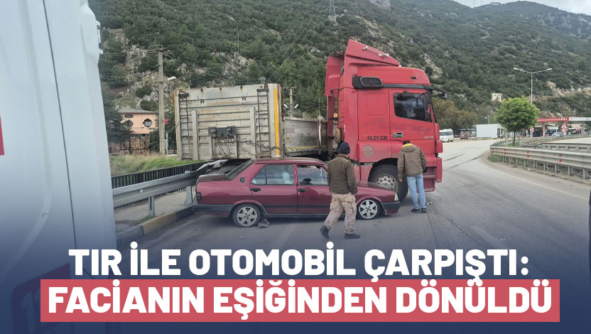 ISPARTA’nın Eğirdir ilçesinde Tır ile otomobil çarpıştı. Kazada yaralanan olmazken,